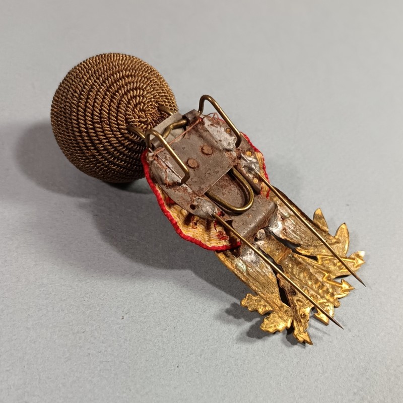 ATTRIBUT OU INSIGNE ET POMPON DE KEPI D'OFFICIERS ET ADJUDANTS MODELE 1886 OFFICIER BUREAU ET ADMINISTRATION DD'ETAT MAJOR